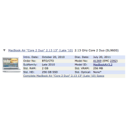 Cargador para Macbook Air 13,3" a 2,13Ghz A1369 - EMC 2392 Finales de 2010