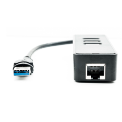 Adaptador USB 3.0 a cable LAN / RJ45 Gigabit Ethernet - incluye 3 puertos USB 3.0