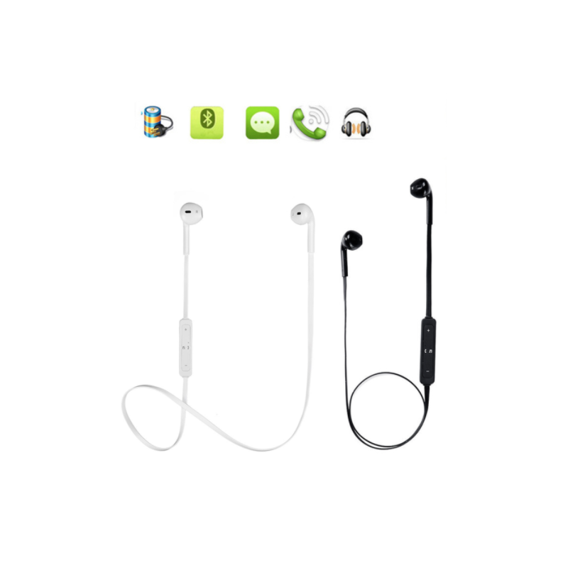 Auriculares Bluetooth para actividades deportivas color Negro / blanco