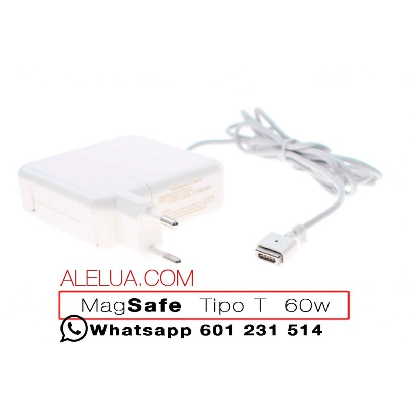 60W Tipus T Carregador Compatible per Apple Macbook | 16.5V - 3.65A | MagSafe