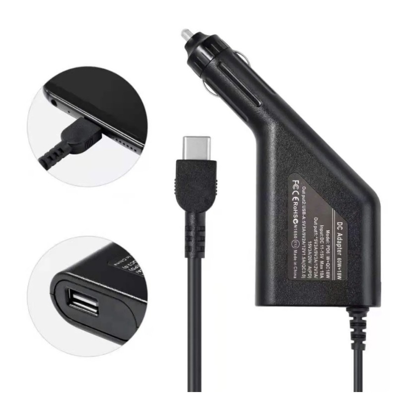 Ładuj i korzystaj z laptopa w samochodzie - złącze USB-C